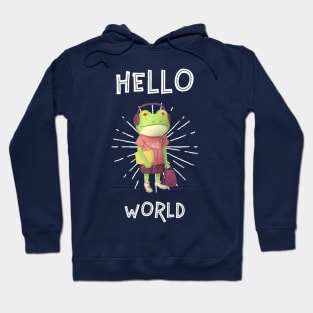 Hello World! Frog on the go Hoodie